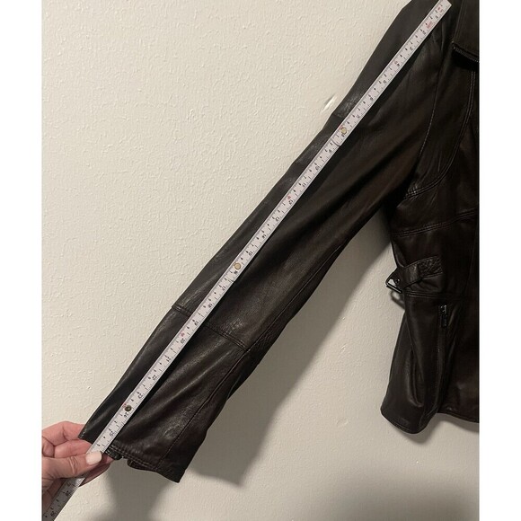 Pelle Studio Womens Vintage Leather Jacket Coat Size L Soft Zipper Sleeve Brown - Picture 13 of 15